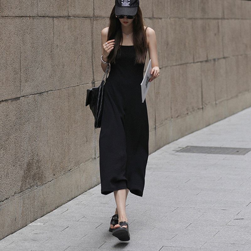 Versatile Slim-fit Striped Slip Dress For Women