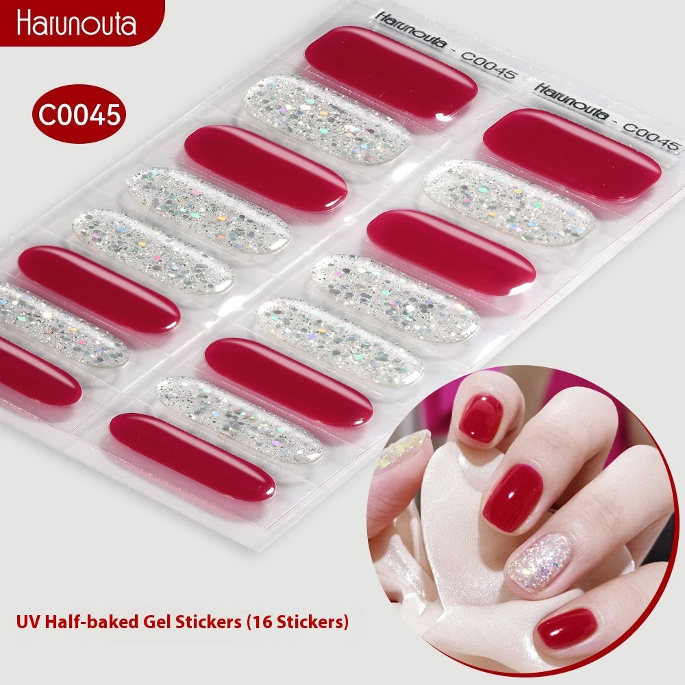 Nail Stickers UV Gel Nail Sticker Semi-curing