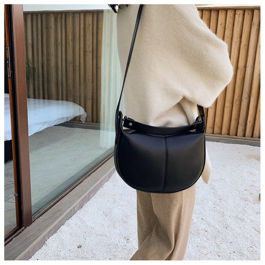 All-match texture diagonal simple shoulder bag