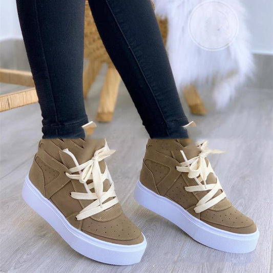 Breathable Casual Shoes Lace Up White Shoes