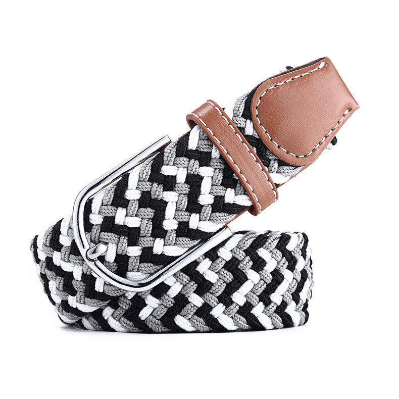 Canvas stretch woven belt