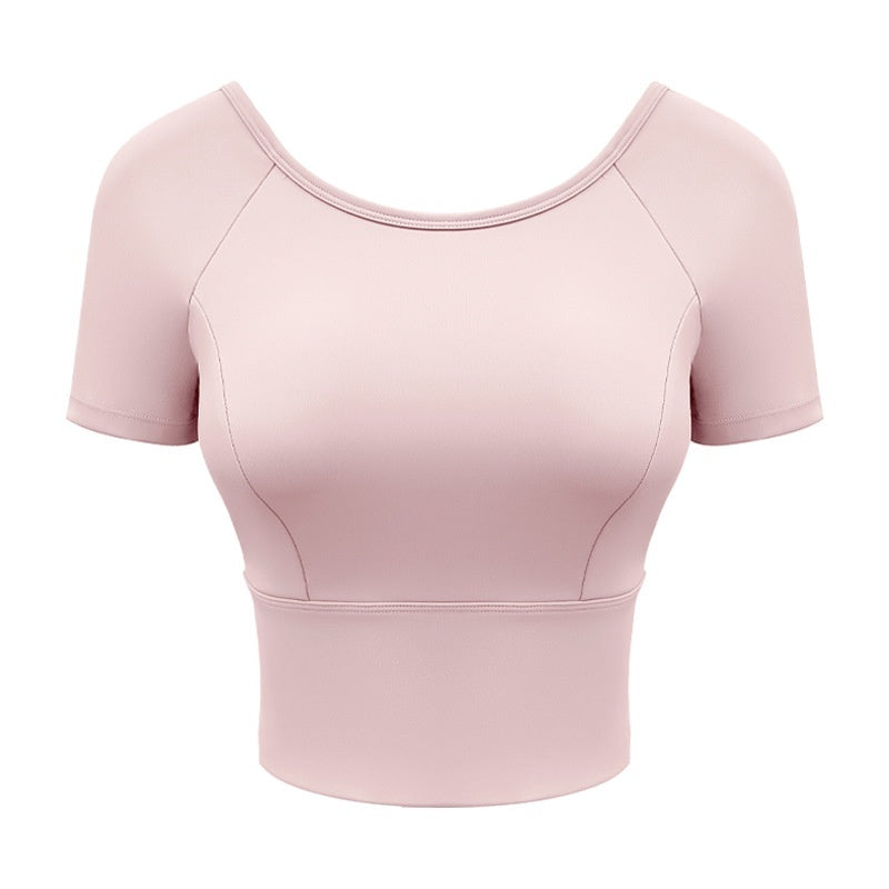 New Fitness Cross Beauty Back Integrated Chest Pad Sports Outdoor Top