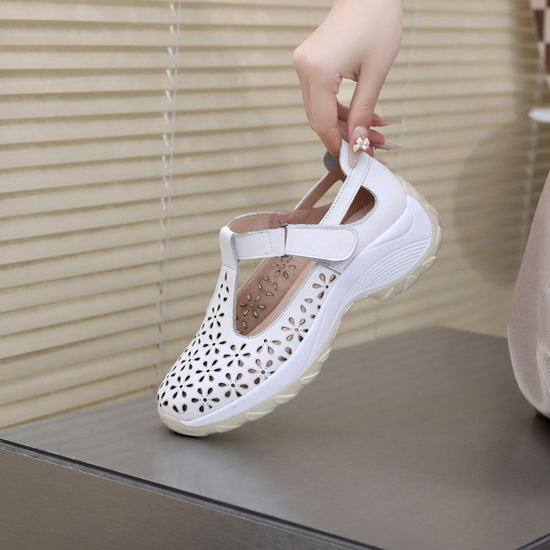Womens Comfortable Flat Leather Shoes