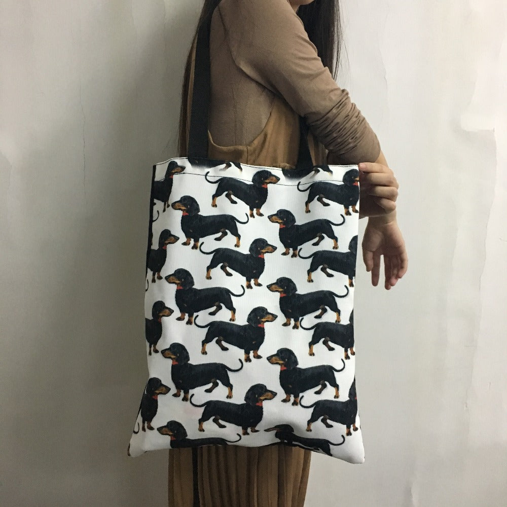 Geometric Stripes Circle Printing Exotic New Student Creative Canvas Bag