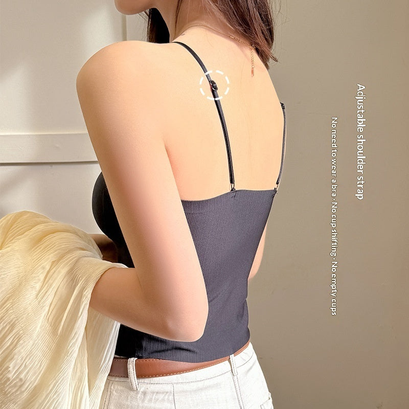 Sexy Hot Girl Spaghetti Strap Camisole Women's Ice Silk Back