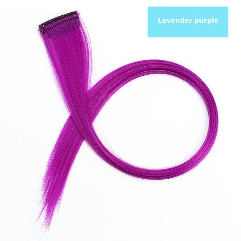 Color Hair Hanging Ear Dyed Wig Set Hair Extension Color Stripes Hot Color