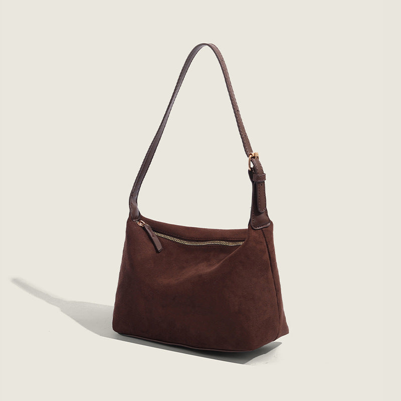 Women's Autumn And Winter New Suede Matte Suede Underarm Bag