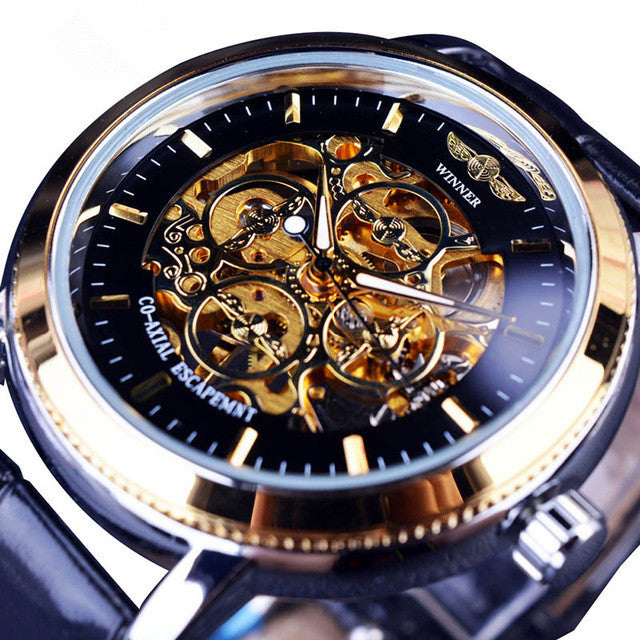 Men's Fashion Casual Hollow Manual Mechanical Watch
