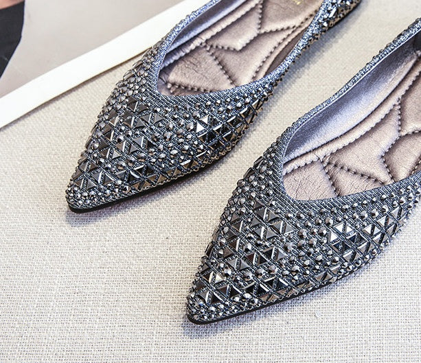 Rhinestone Shoes Women's Full Diamond Flat Bottom