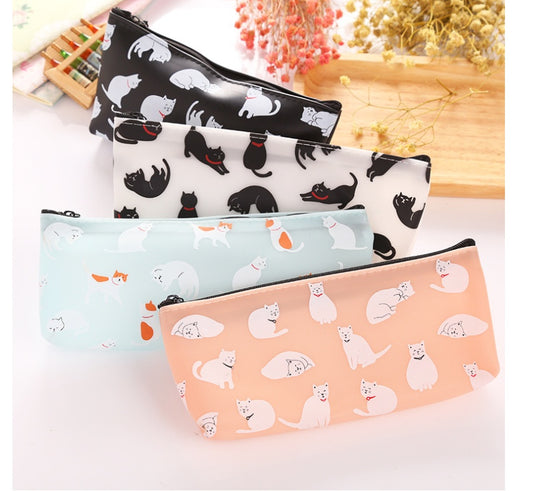Cat pen bag jelly gel cartoon pencil case pencil case