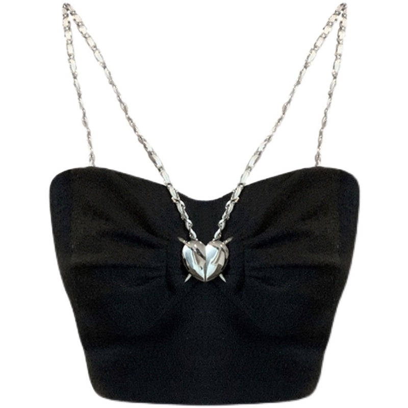 Chain Heart Sling Summer Sweet Spice Girl Vest