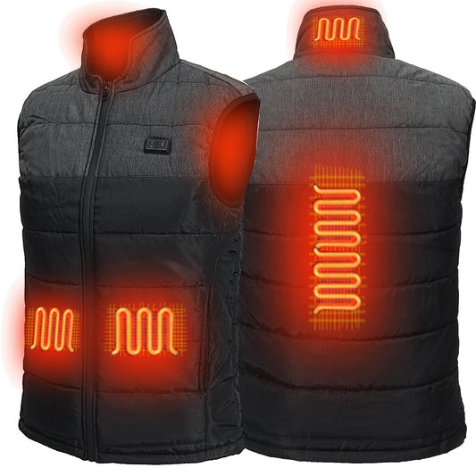 Mænds Casual Vest Opladelig Opvarmning USB-interface Intelligent Konstant Temperatur