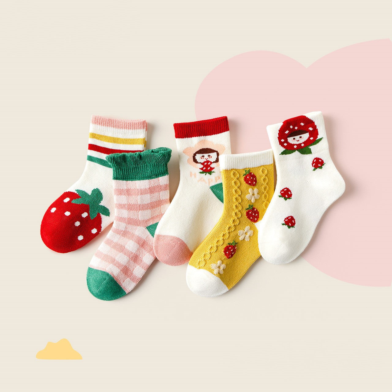 Of Cute Cartoon Children's Socks 5 Pairs