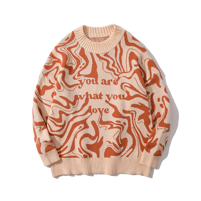 Sweater Men's New Hong Kong Style Warm Cotton Coat