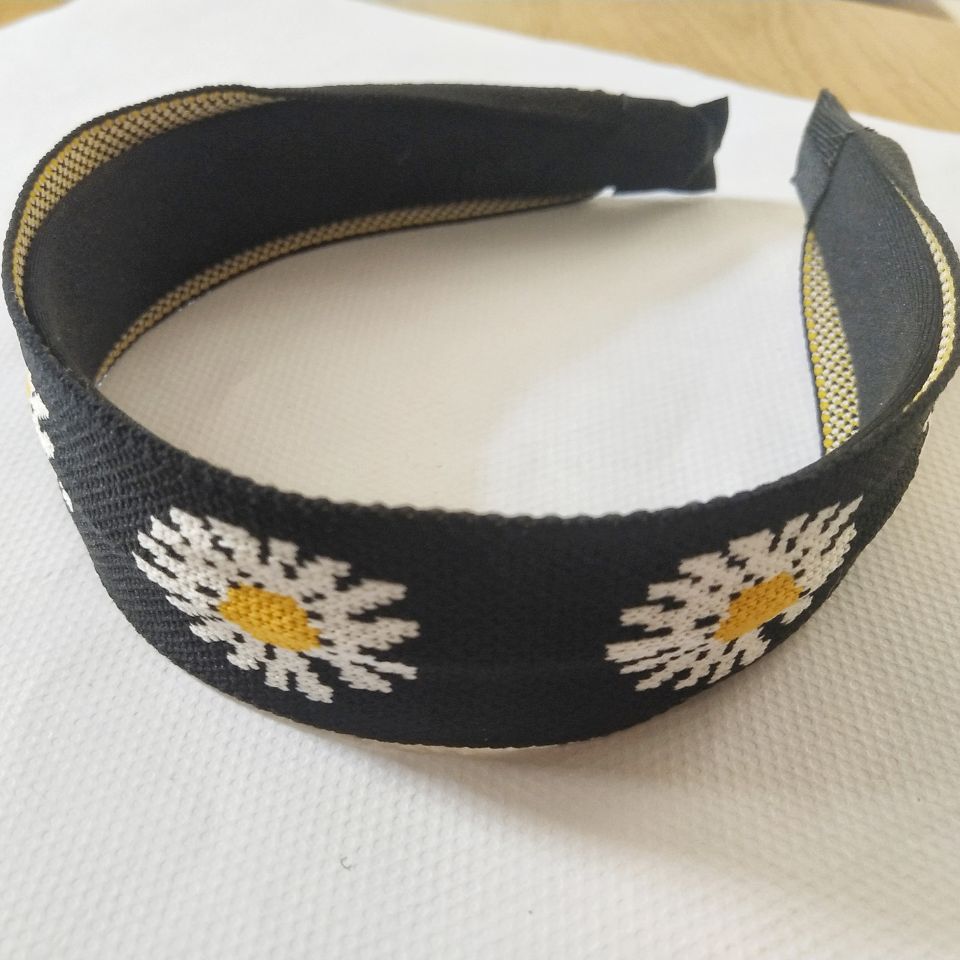 Hair Accessories Knitted Daisy Big Bow Headband