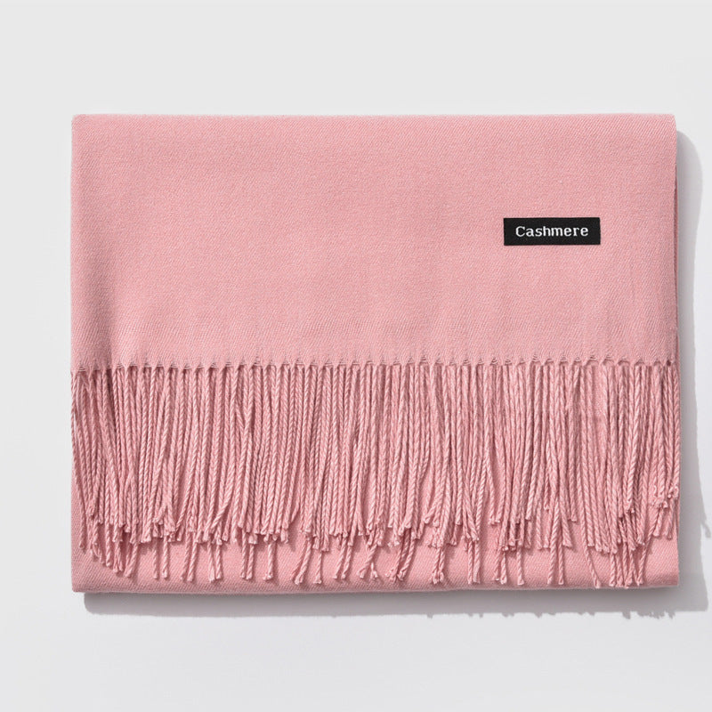 Cashmere scarf solid color