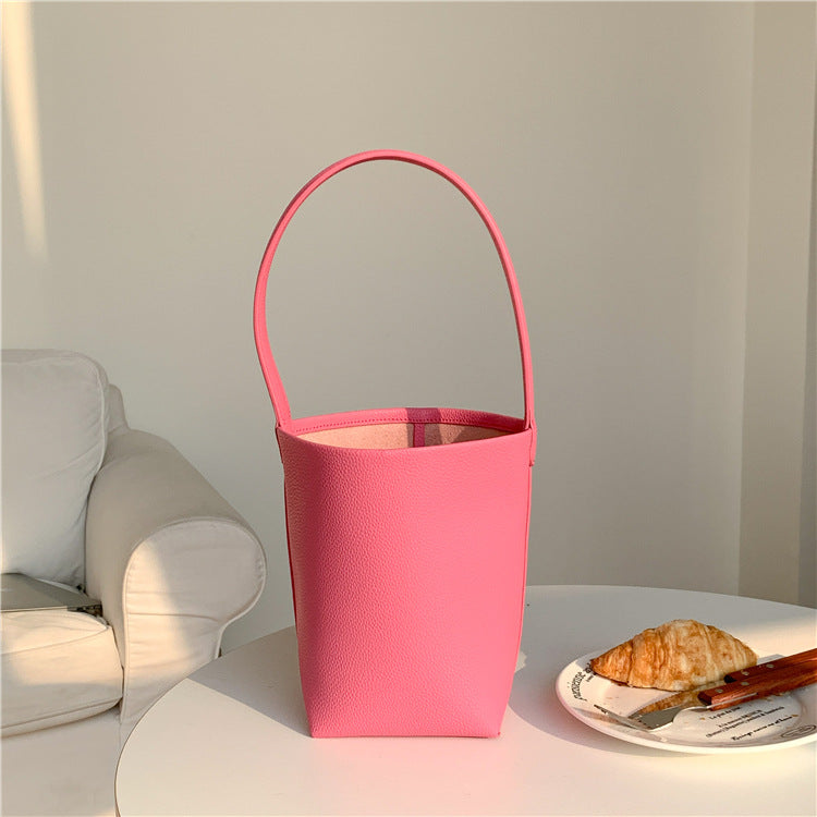 Single Shoulder Round Bag Women's Large Capacity Simple