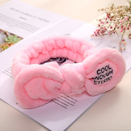 Cute Korean Style Plush Bow Hairband Women