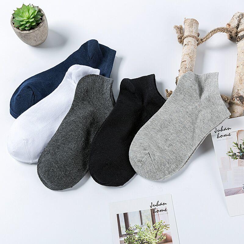 Solid color low socks