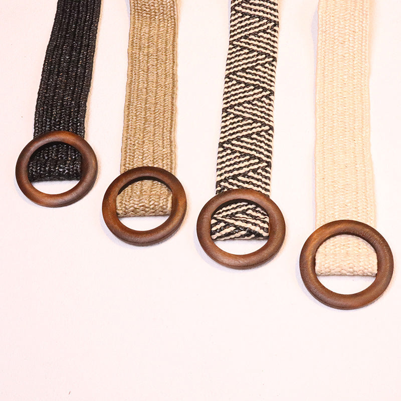 Round buckle belt