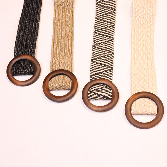 Round buckle belt