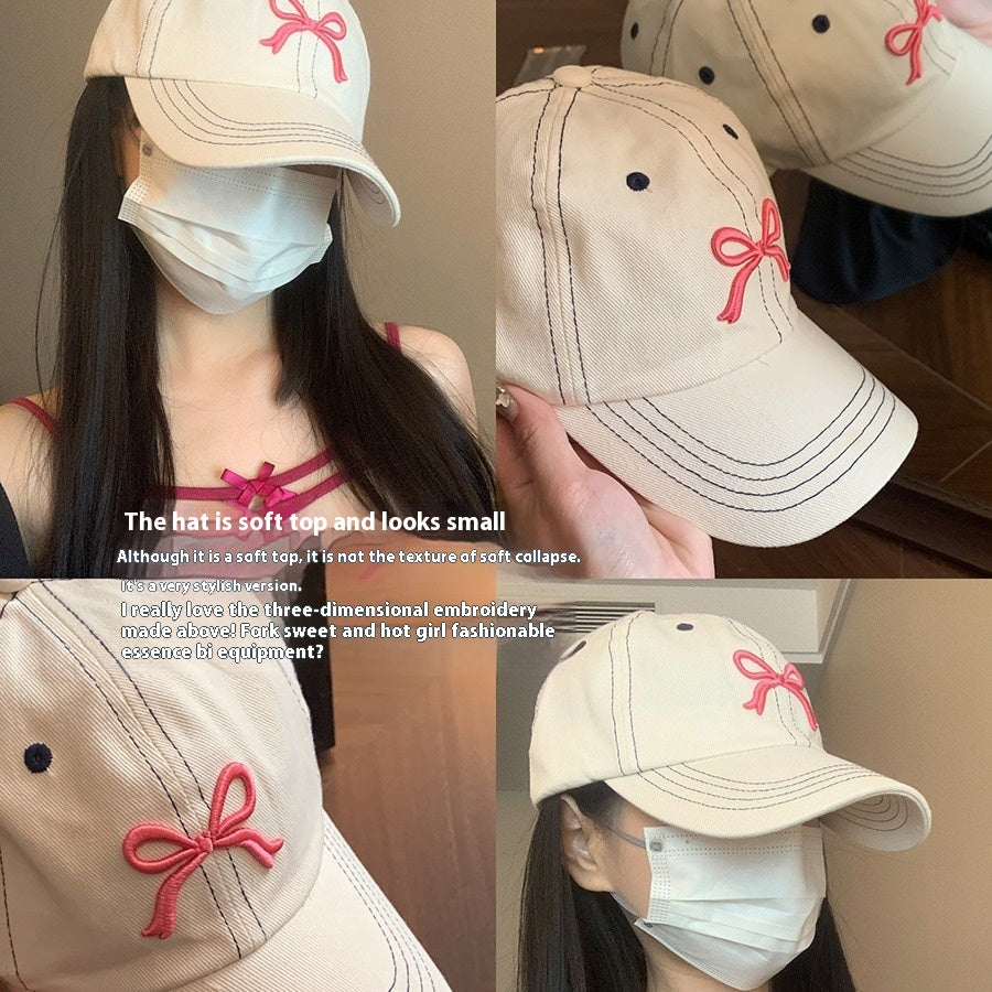 South Korea Ins Same Style Bow Baseball Cap Female