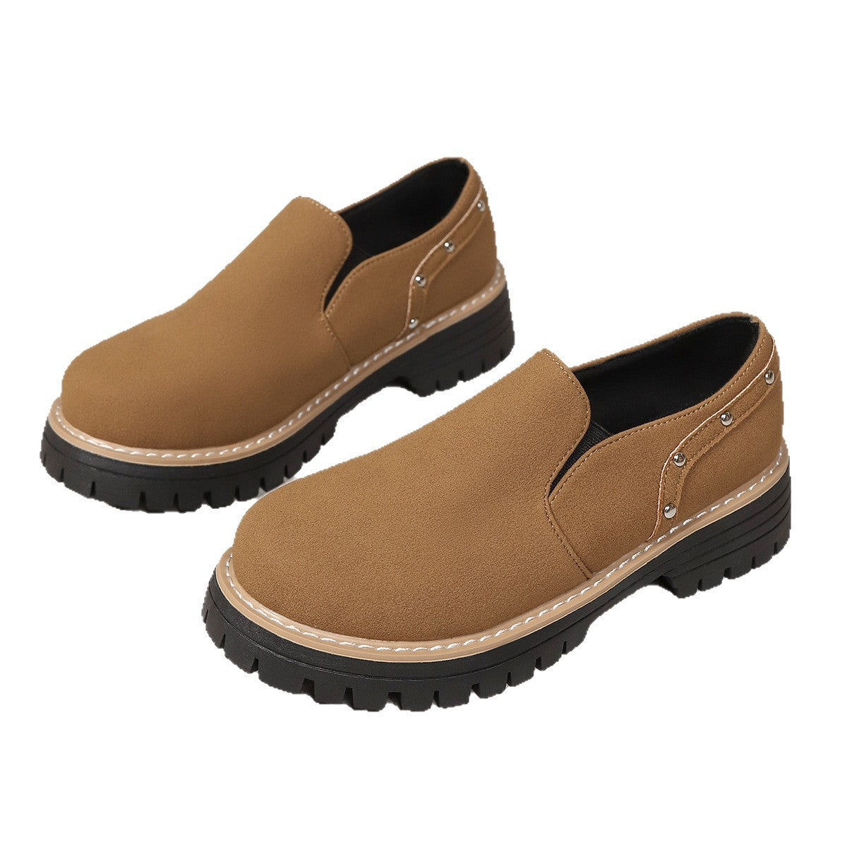 New Fallwinter Slip-on Casual Shoes With Rivets