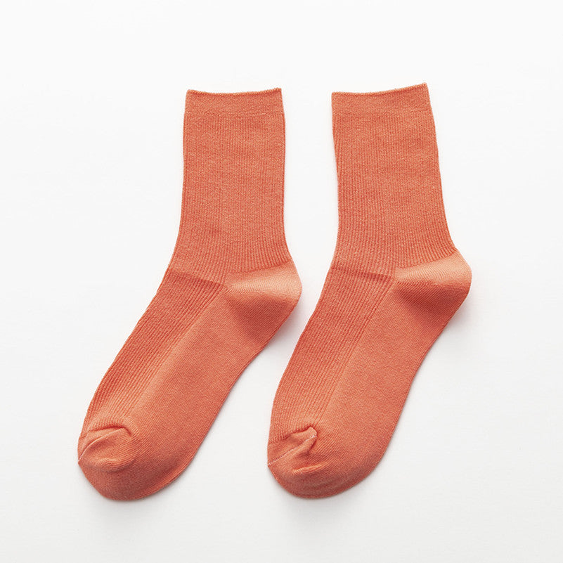 Medium Tube Long Tube Fluorescent Candy Color Socks