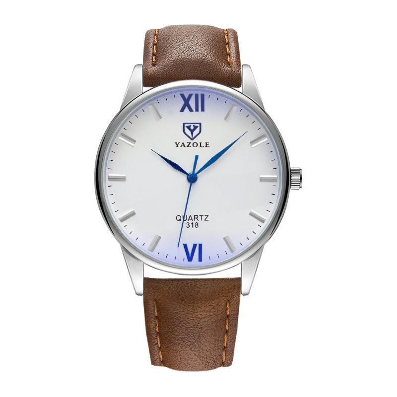 Waterproof business soft belt quartz watch