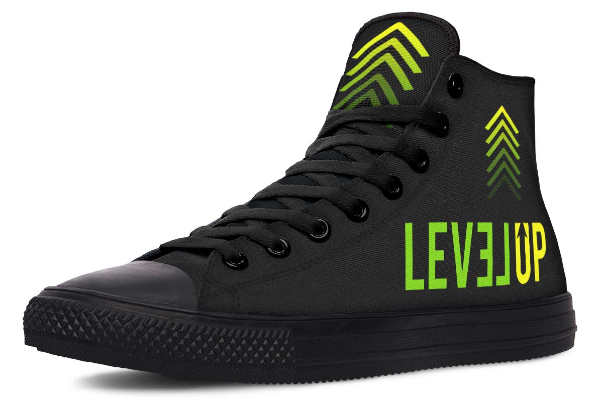 Men's And Women's Fashion Color Printing High-top Canvas Shoes