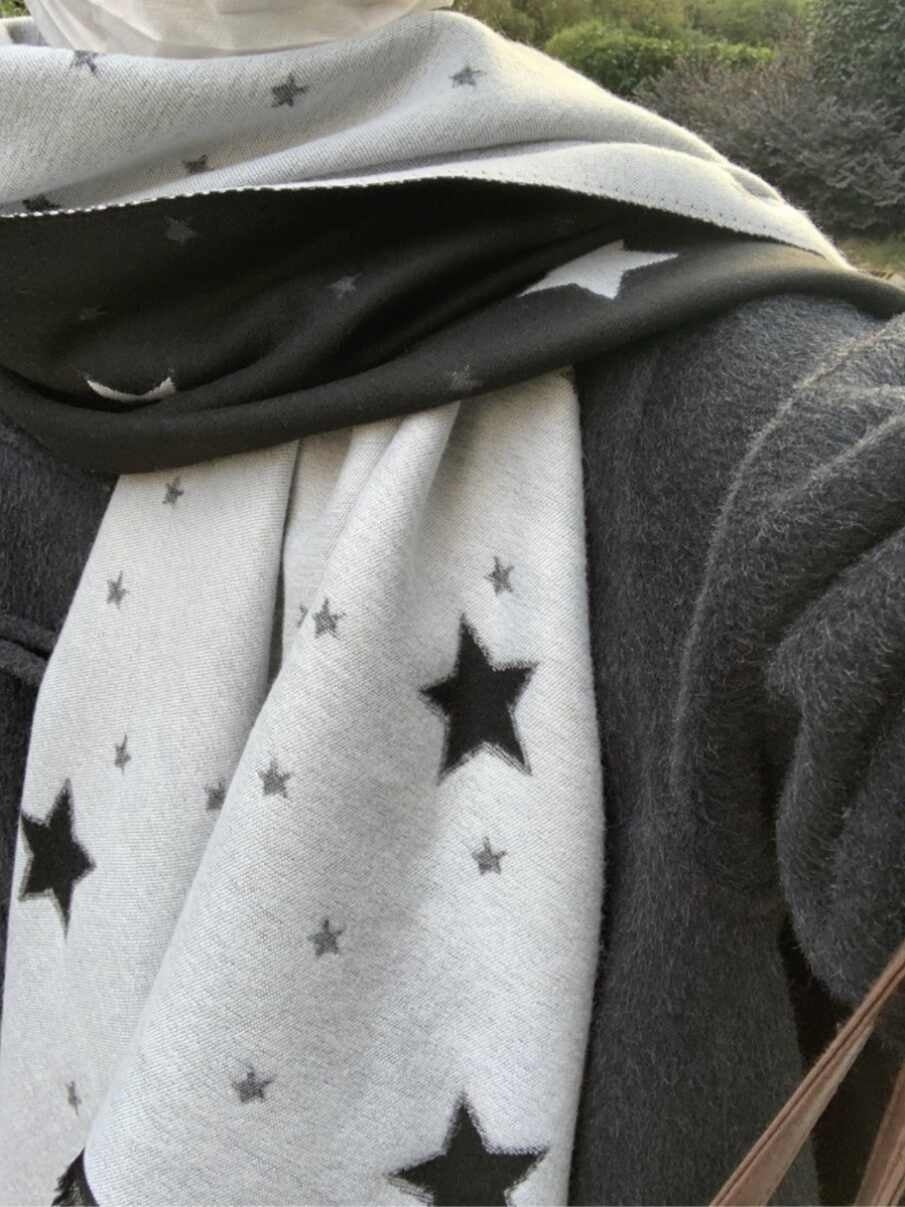 Varmt nyt kashmirlignende tykt dobbeltsidet tørklæde