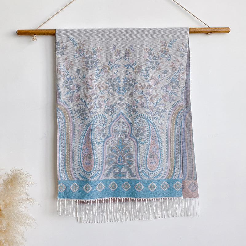 Ethnic-style Cashew Flower Shawl Scarf