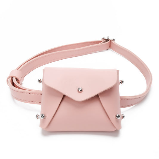 Children's Mini Square Bag Rivet Messenger Bag Waist Bag