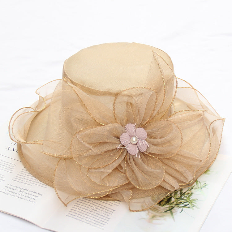 Women's Fashion Floral Large Brim Foldable Beach Sun Hat