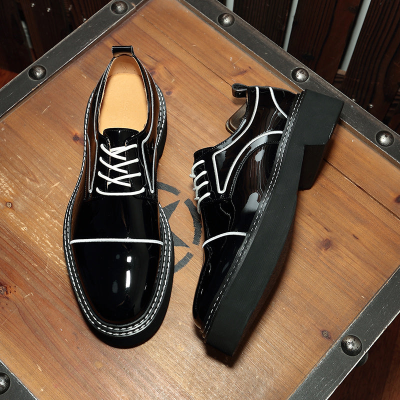 Trendy Thick Oled Inner Heightening Soft Soled Stylist Men's Shoes