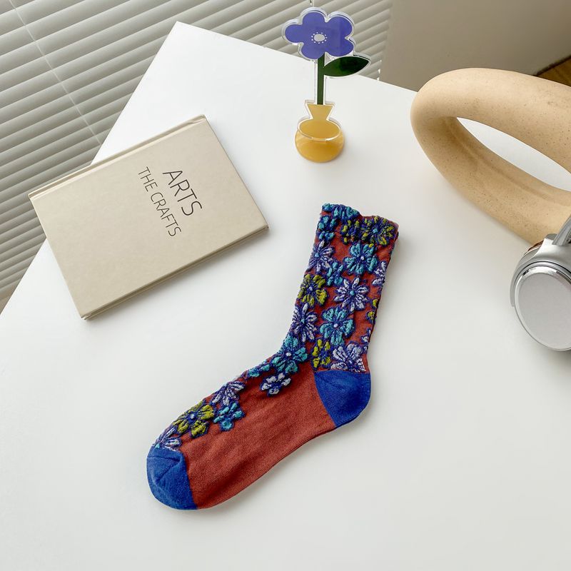 Cotton Socks Style Flower Leisure