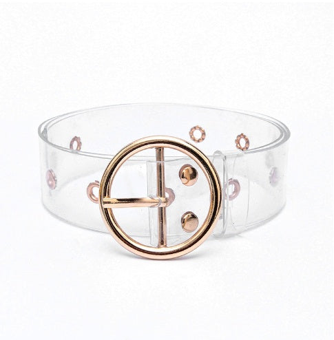 Transparent Belt Circle Buckle Love Buckle