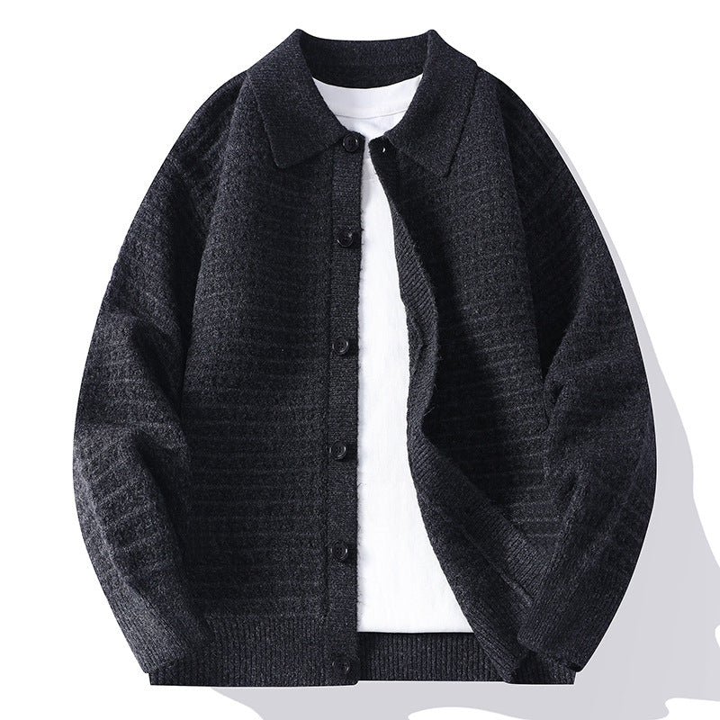 Ny mode afslappet strikket cardigan til mænd