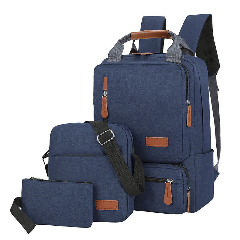 Three-Piece Large-Capacity Business And Leisure Travel Backpack