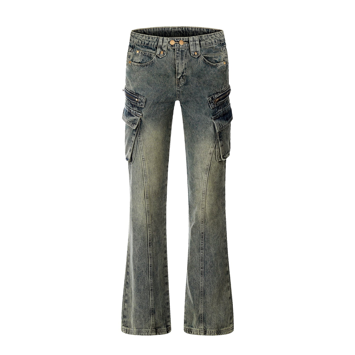 High Street Micro-pull Cargo Jeans Retro