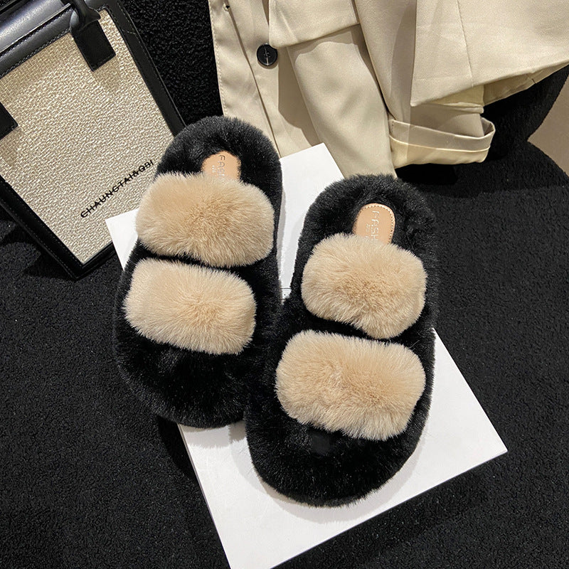 Parallel Bars Platform Slippers Women's Fashion Home
