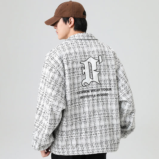 Men's High Street Design Plaid Jacket