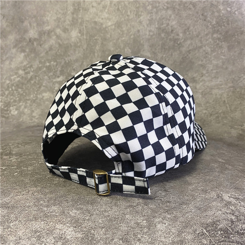 Men's And Women's Fashion Checkerboard Hat
