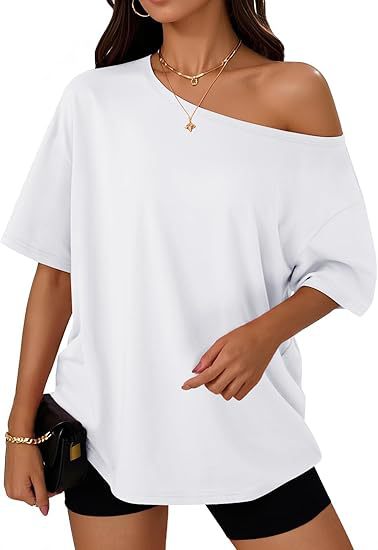 Women's T-shirt Casual Fashion Diagonal Collar Top