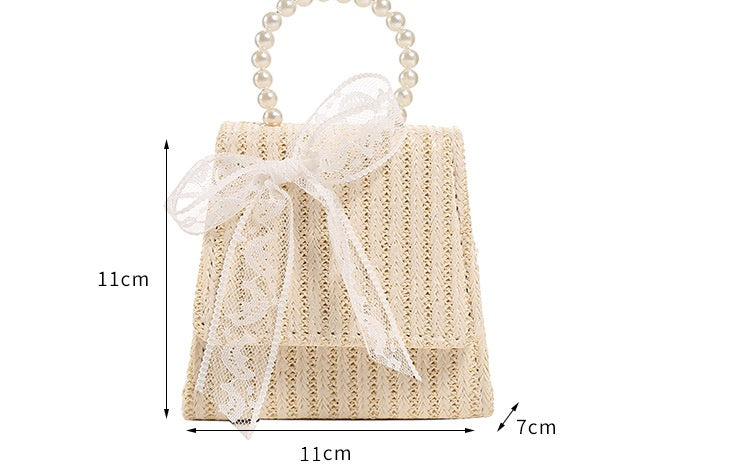 Summertime New Fund Is Relaxed Bowknot Straw Makes Up A Bag