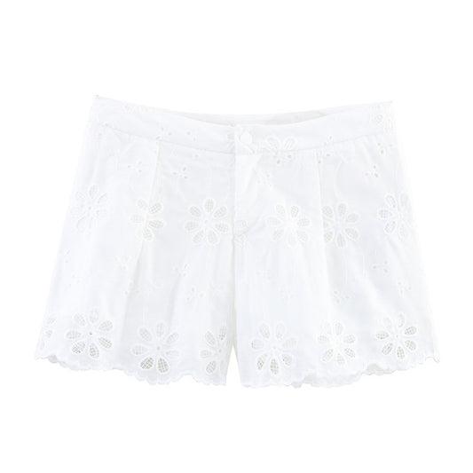 Summer Fashion Low Waist Embroidered Women's Shorts
