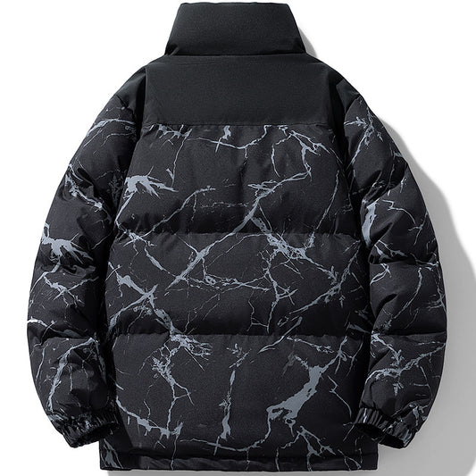 Cold-proof Stand Collar Winter Cotton Coat For Men