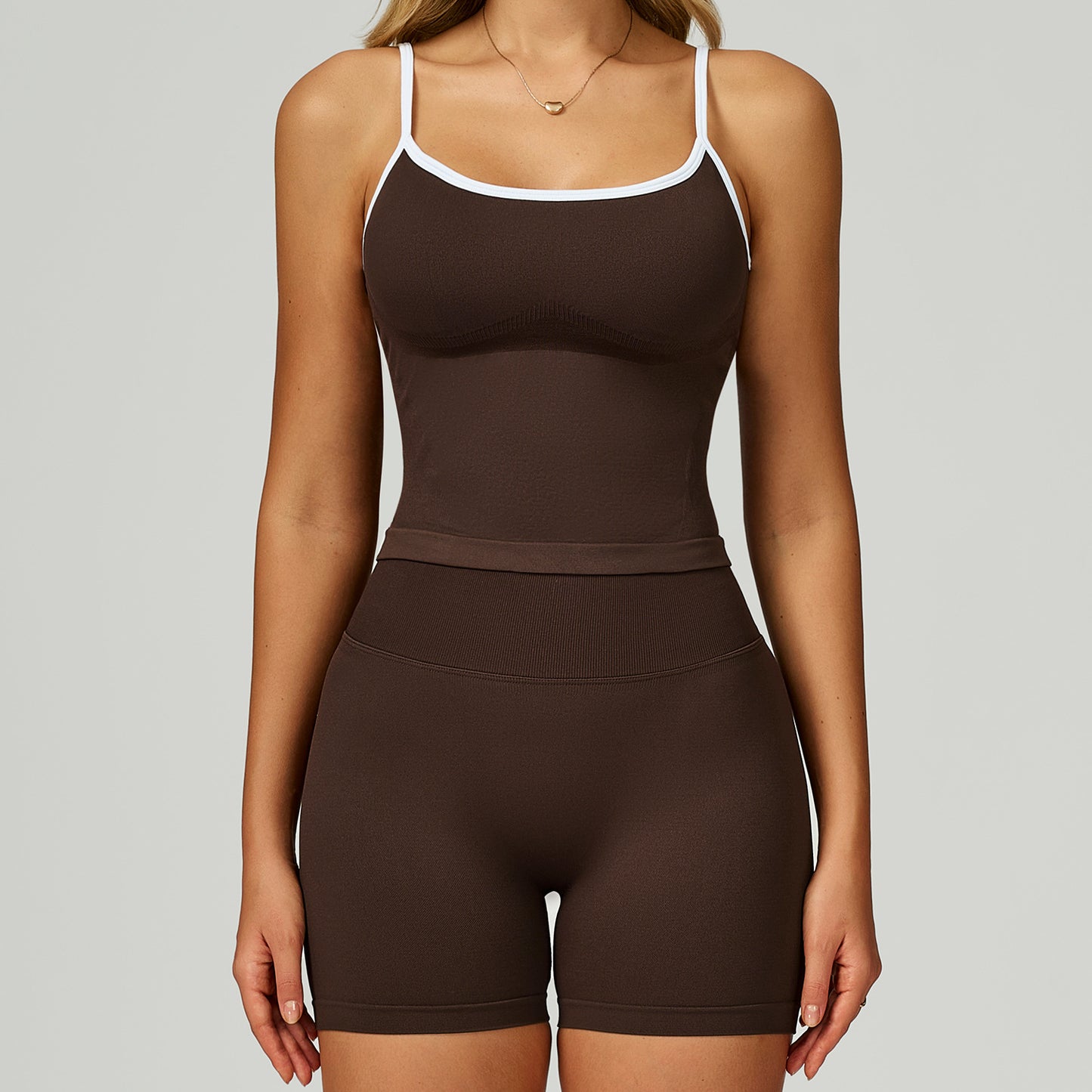 Seamless Color-Block Yoga Set For Women