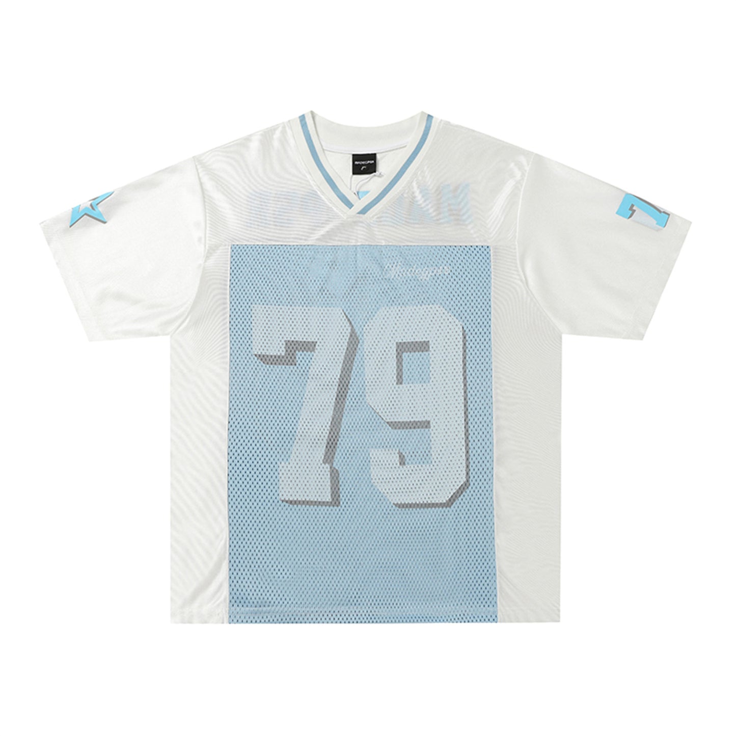 American-style Short-sleeved T-shirt For Men And Women Oversize Summer Hollow-out Mesh Stitching