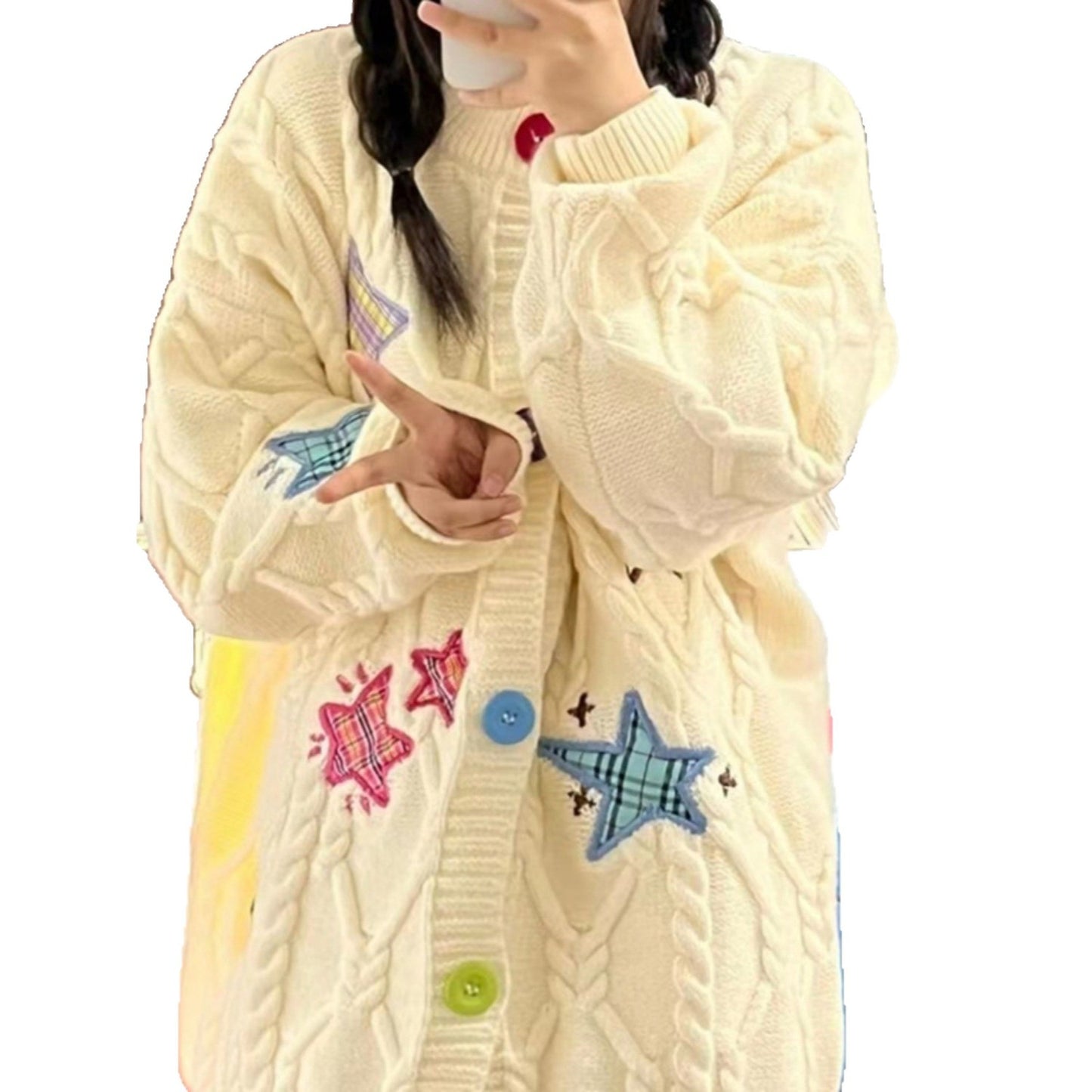 Womens Stylish Thickened Cardigan Sweater Coat
